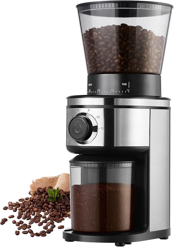 OLLYGRIN Electric Burr Coffee Grinder